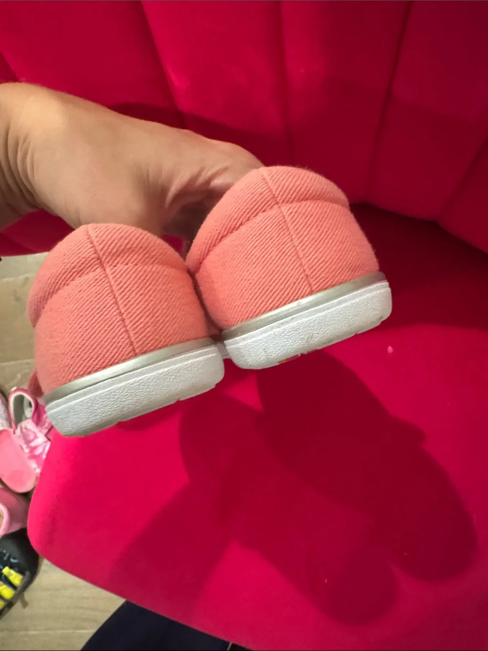Barely worn Livie & Luca Coral Pink Mary Jane Canvas Shoes